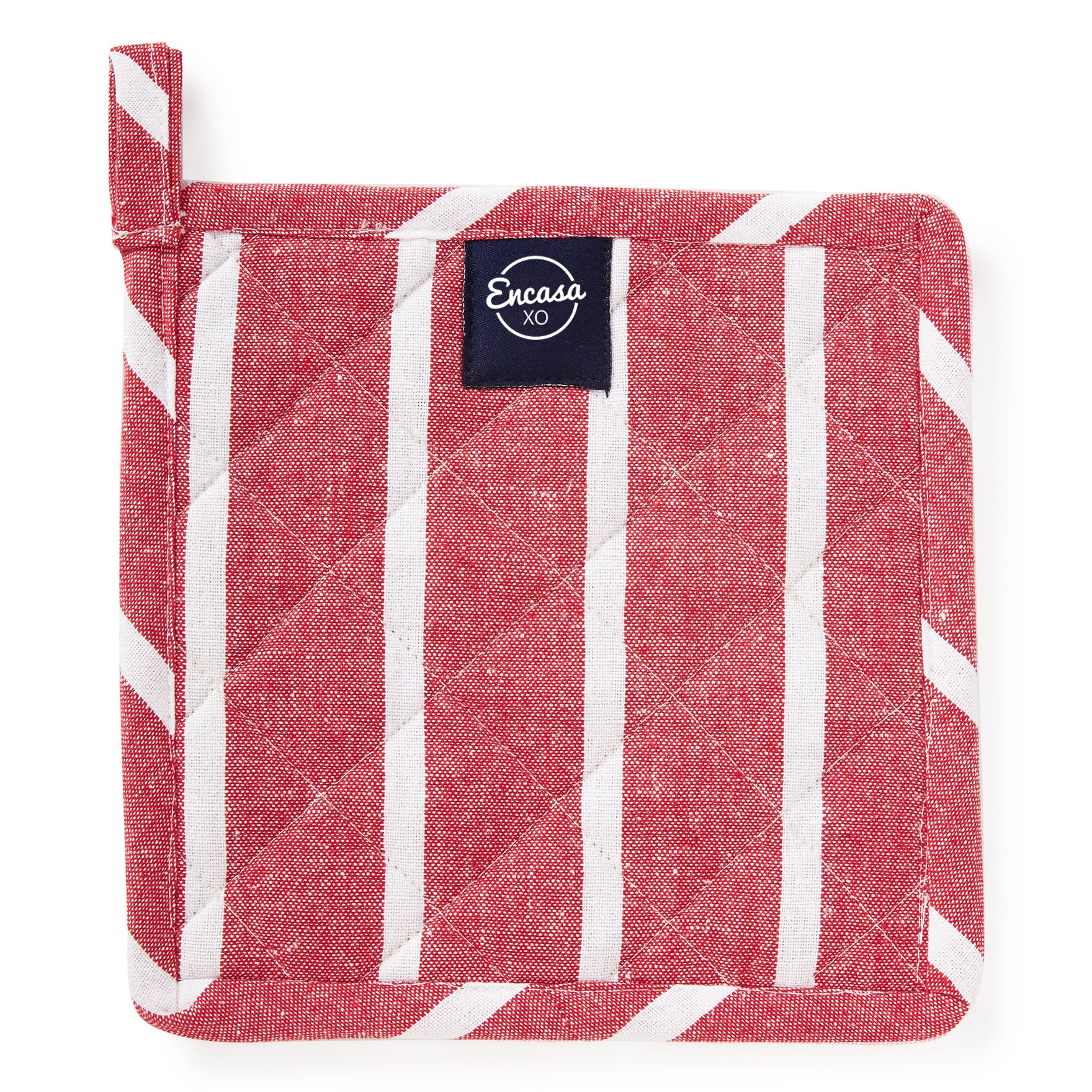 Cotton Roma Red Stripes Pot Holders (Pack of 2)