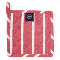 Cotton Roma Red Stripes Pot Holders (Pack of 2)