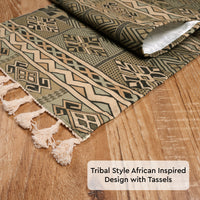 Cotton Canvas African Table Runner
