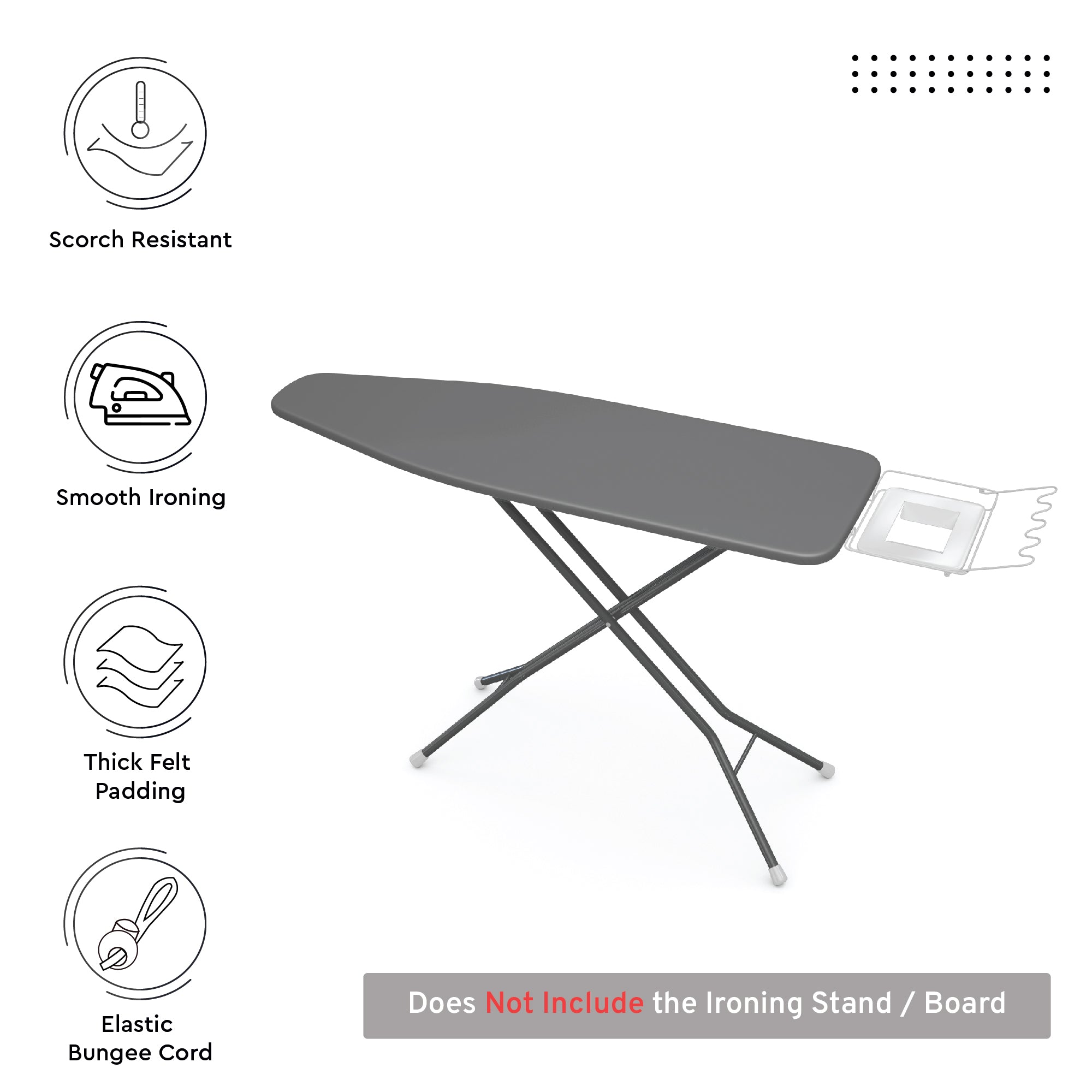 Canvas Grey Ironing Board Cover