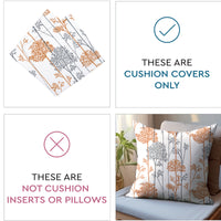 Micro Orange Branches Cushion Cover