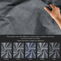 Embossed Velvet Grey Fabric