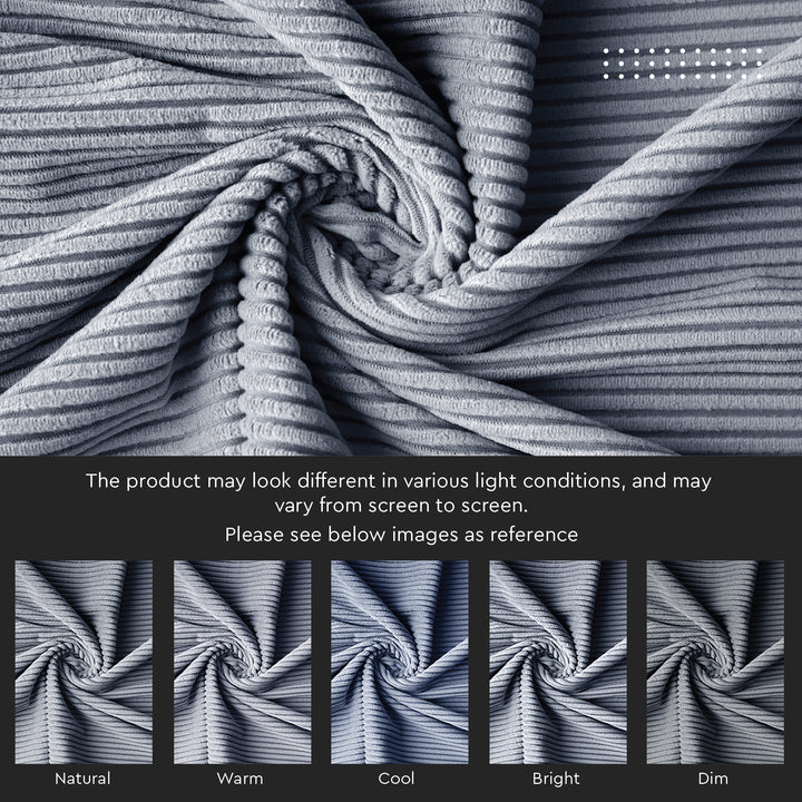 Corduroy Fabric by the Meter, 59" Wide Premium 238 GSM Polyester Upholstery & Sewing Material, Soft Ribbed Fabric for Sofa/Cushion Covers, Trousers, Curtains & DIY Crafts