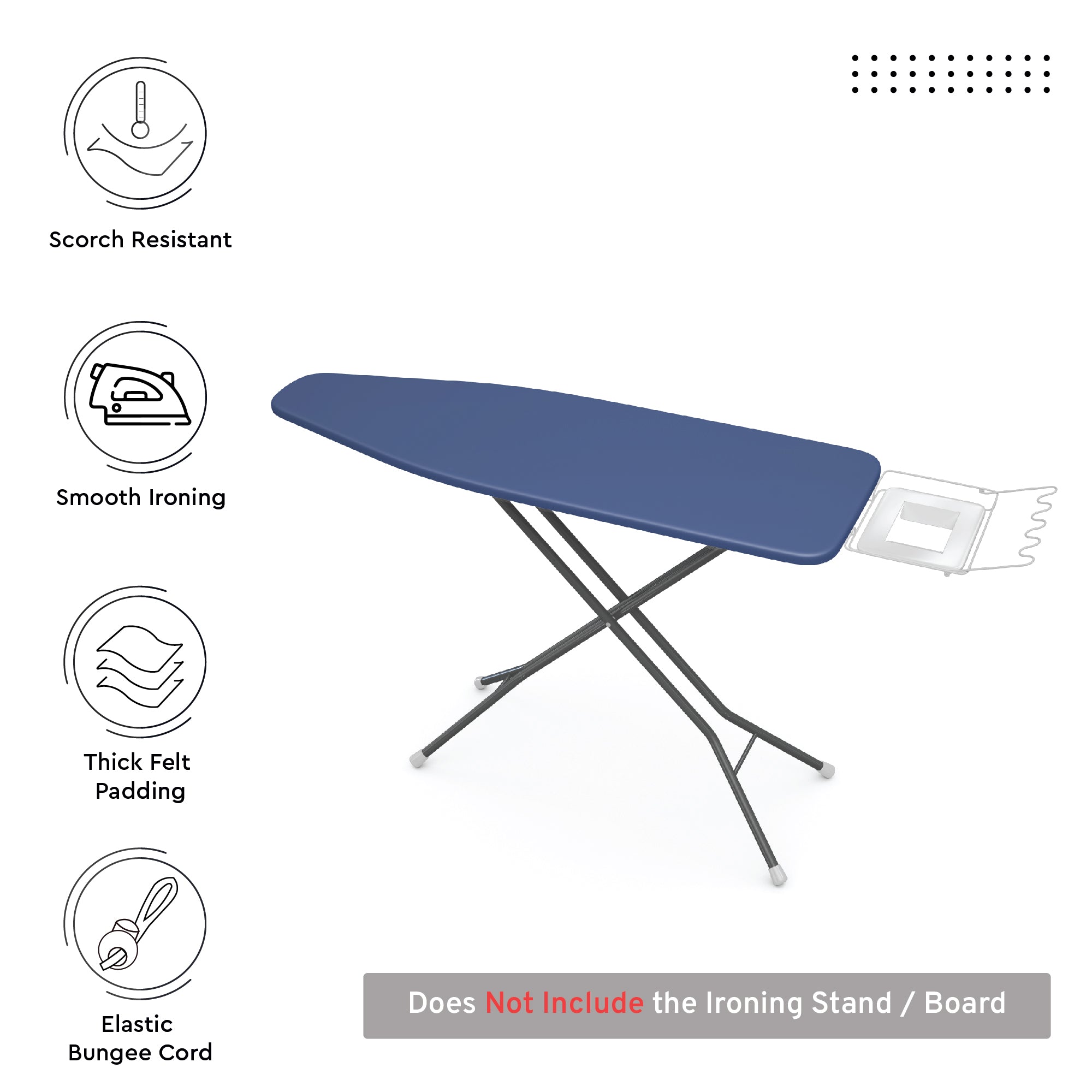 Canvas Cobalt Ironing Board Cover
