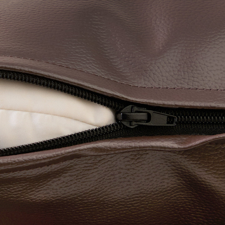 PVC Leather Chocolate Cushion Cover (Pack of 2)