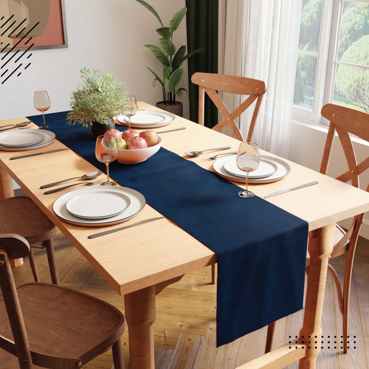 Chenille Royal Blue Table Runner