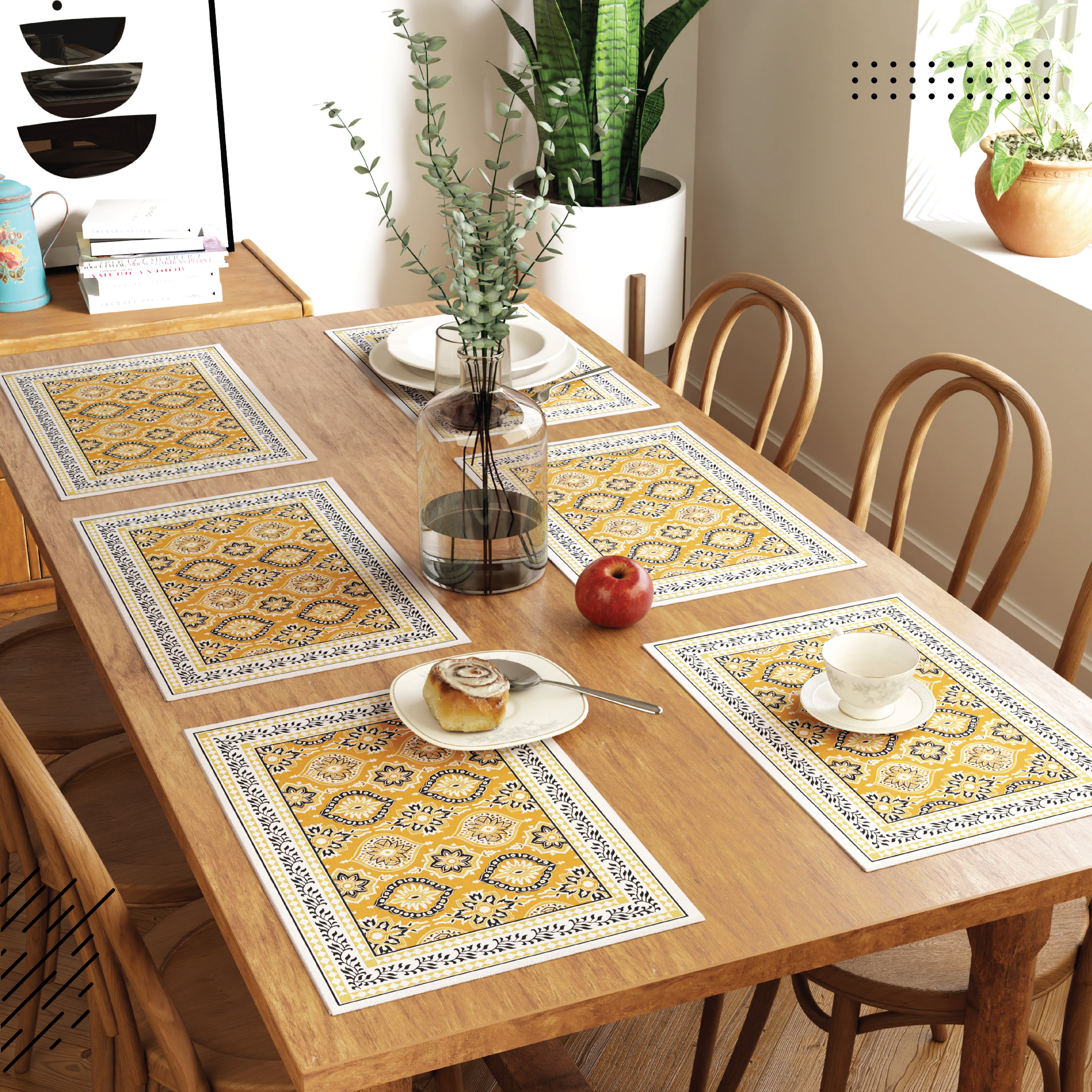 Cotton Yellow-03 Placemat (Pack of 6)