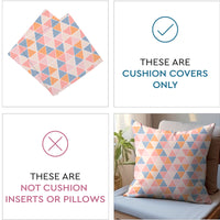 Micro Big Triangles Apricot Cushion Cover