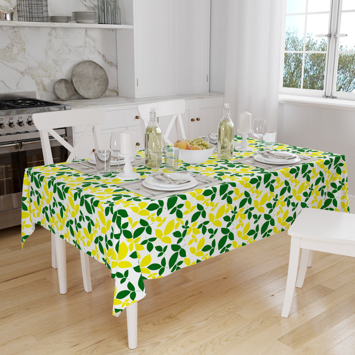 Polyester Leaves Table Cloth (Pack of 1)