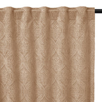 Embossed Velvet Beige Curtain