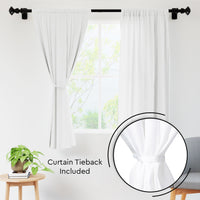 Micro White Poly Curtain (Pack of 2)