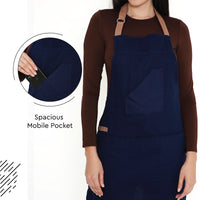 Cotton Scotch Blue Apron (Pack of 1)