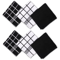 Cotton Terry Black Dish Towel (Pack of 6)