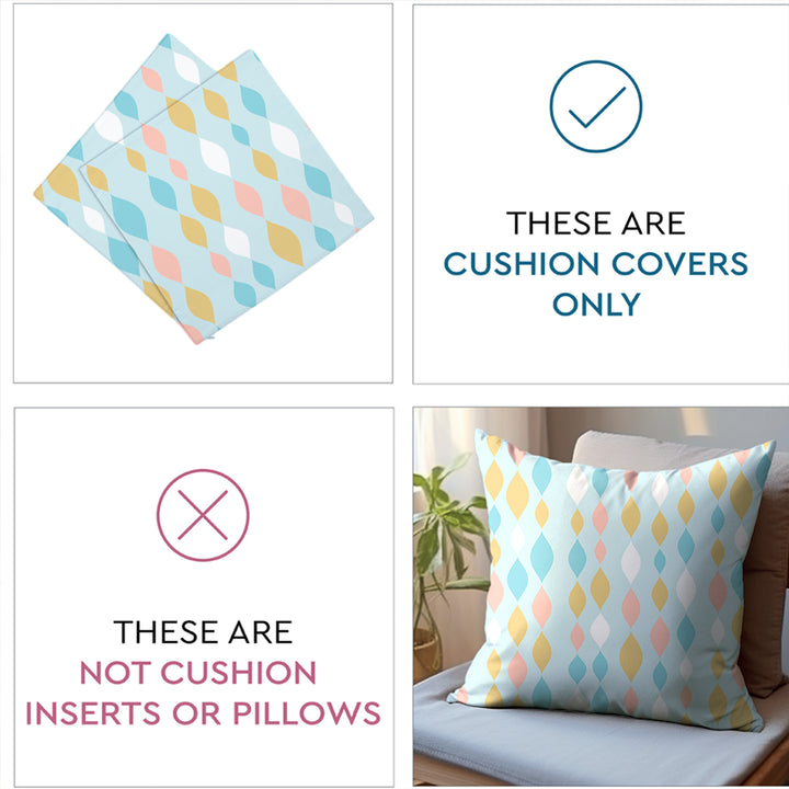 Micro Teardrops Turq Cushion Cover