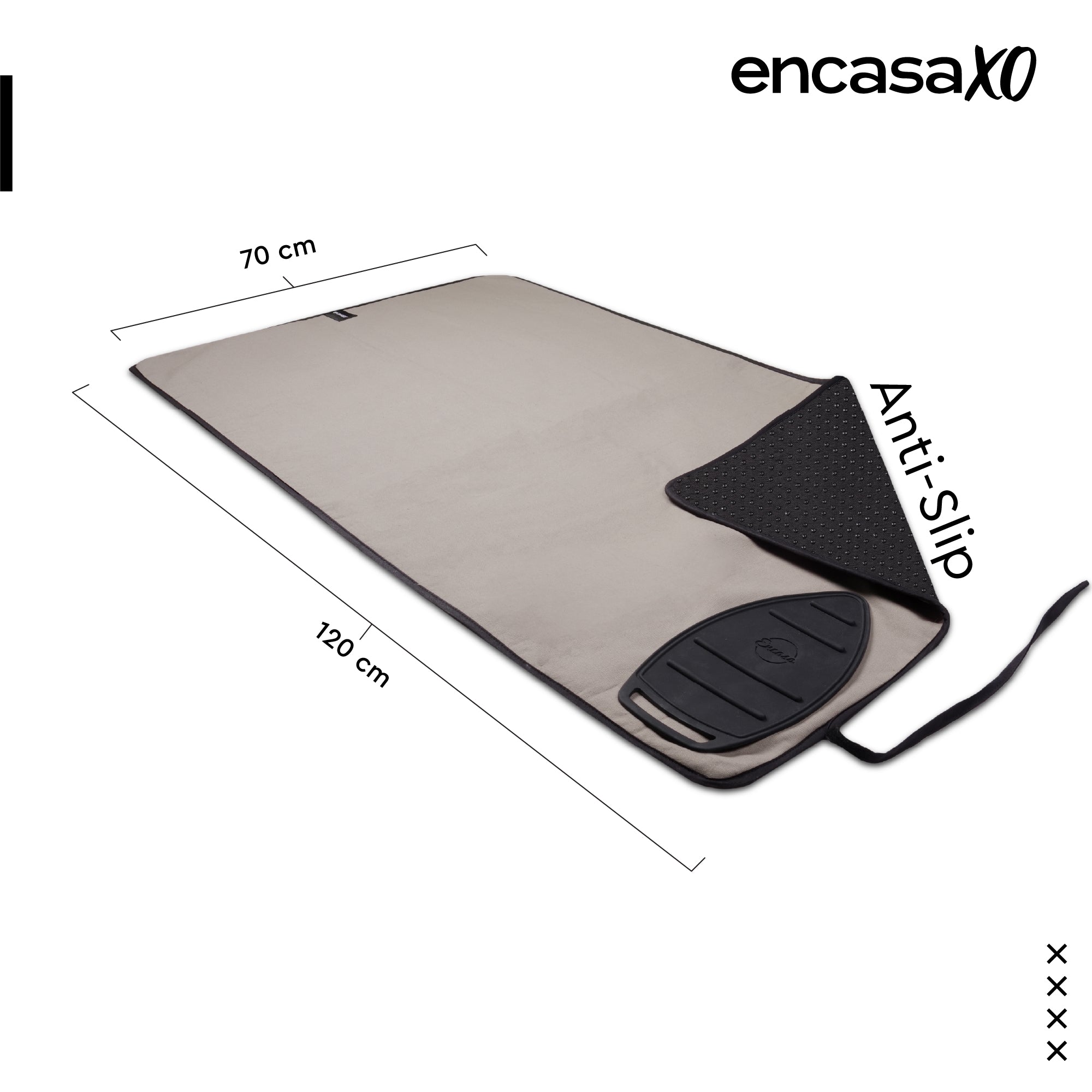 Cotton Beige Luxury Antiskid Ironing Mat (Pack of 1)