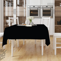 Cotton Jet Black Table Cloth (Pack of 1)