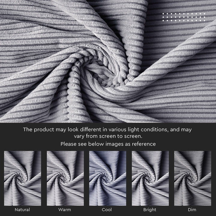 Corduroy Fabric by the Meter, 59" Wide Premium 238 GSM Polyester Upholstery & Sewing Material, Soft Ribbed Fabric for Sofa/Cushion Covers, Trousers, Curtains & DIY Crafts