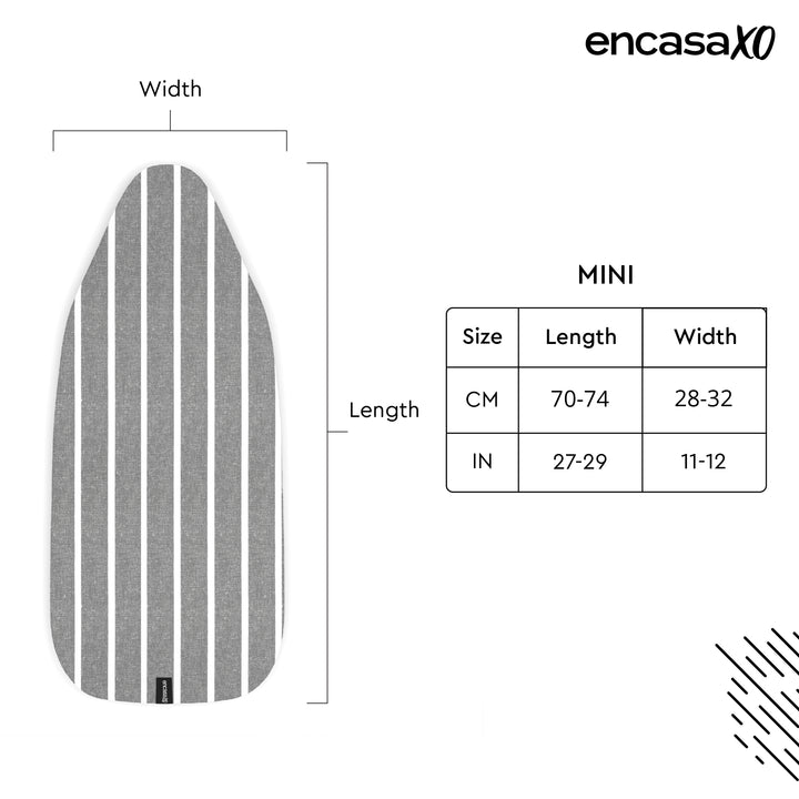 Cotton Roma Grey Stripes Ironing Board Cover (Pack of 1)