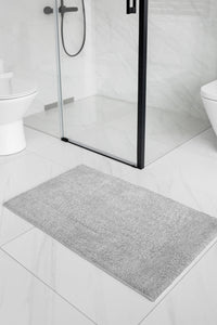 Cotton Grey Bathmat (Pack of 2)