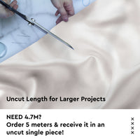 Satin Polyester Silk White Fabric