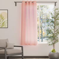 Canvas Powder Pink Curtain (Pack of 1)