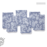 Cotton Blue Table Napkins (Pack of 6)