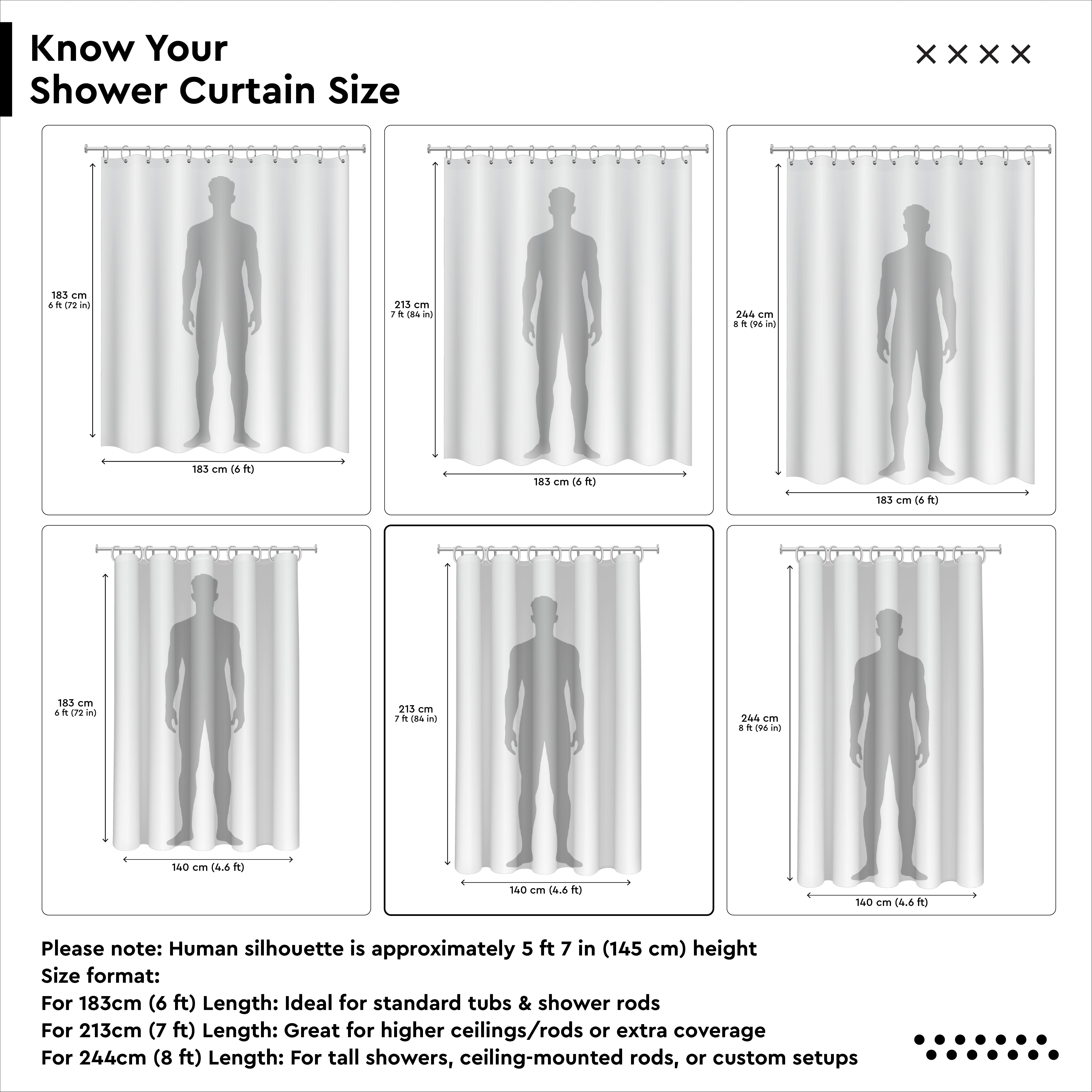 Polyester Blue Shower Curtain (Pack of 1)