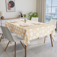 Cotton Daisy Beige Table Cloth (Pack of 1)