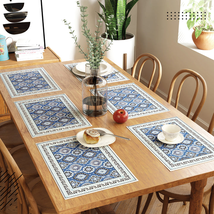 Cotton Indigo-03 Placemat (Pack of 6)