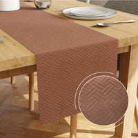 Quilted Velvet Bronze Table Runner