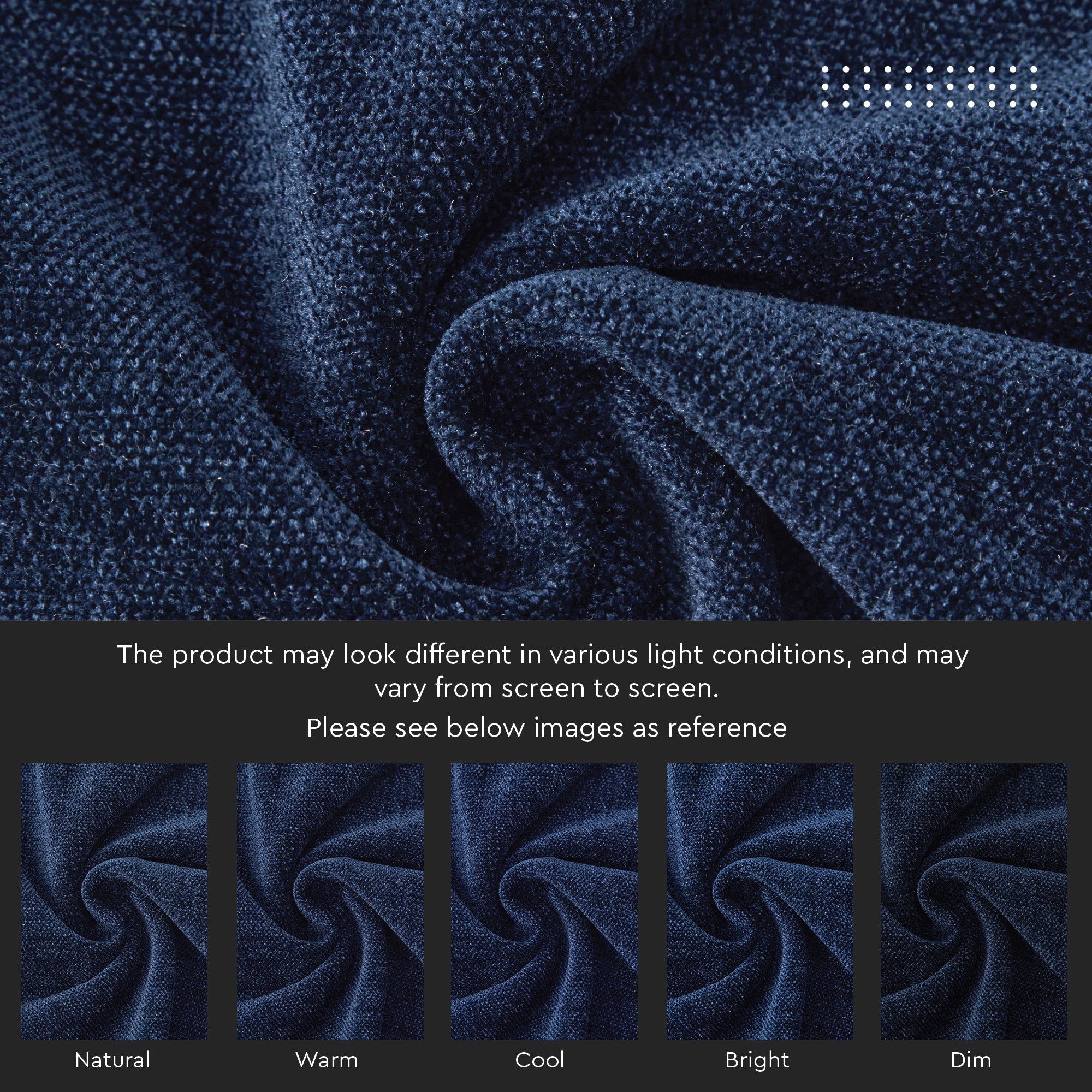 Chenille Solid Navy Blue Cushion Cover (Pack of 1)