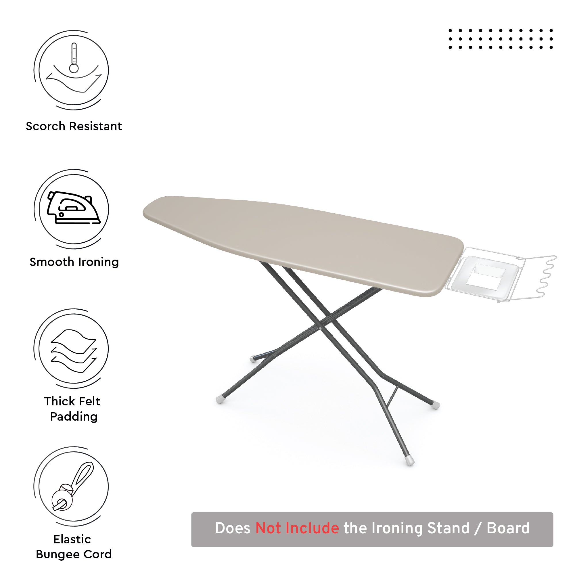 Canvas Beige Ironing Board Cover
