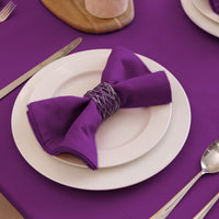 Cotton Purple Table Napkins (Pack of 6)