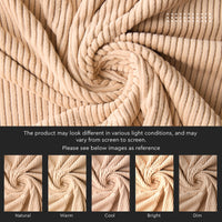 Corduroy Beige Cushion Cover