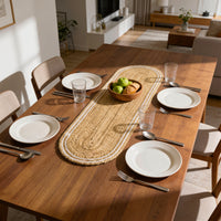 Jute Off White & Jute Natural Bleach Table Runner