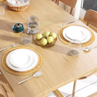 Cotton Mustard Mandala Print Placemat (Pack of 2)