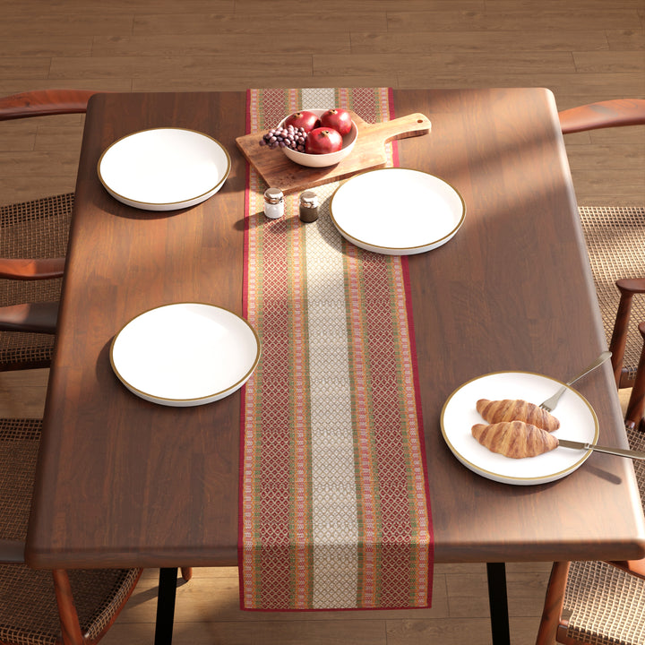 Madur Kathi Red Table Runner (Pack of 1)