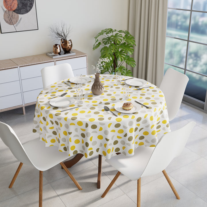 Cotton Yellow Moon Table Cloth (Pack of 1)