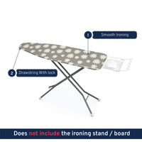 20s Sheeting Daisy Grey Ironing Board Cover (Pack of 1)