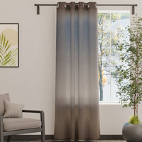 Canvas Taupe Curtain (Pack of 1)