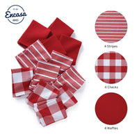 Cotton Red Kitchen Towel (Pack of 12)