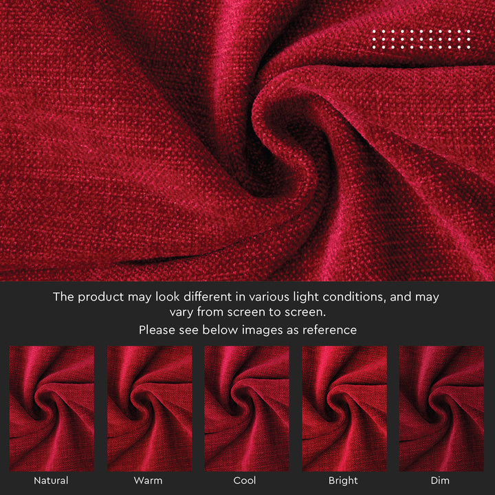 Chenille Solid Scarlet Red Cushion Cover (Pack of 1)