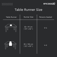 Cotton Light Grey & Grey Table Runner (Pack of 1)