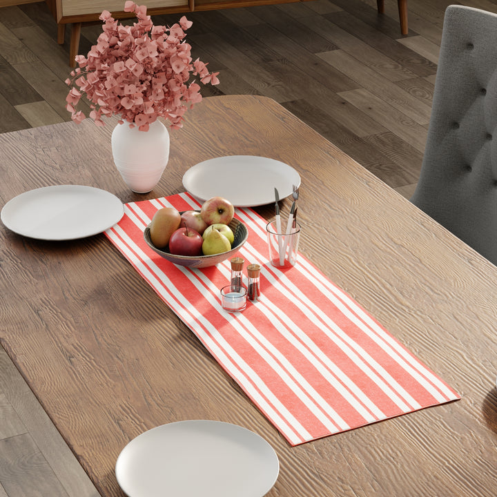 RC Yarn-Dyed Franca Orange Stripes Table Runner (Pack of 1)