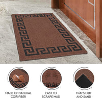 Coir Door Mats for Home Entrance Thick Anti-slip Welcome Doormat with PVC Back | Ideal for Indoor, Outdoor, Patio, Home and Office | Durable and Easy to Clean