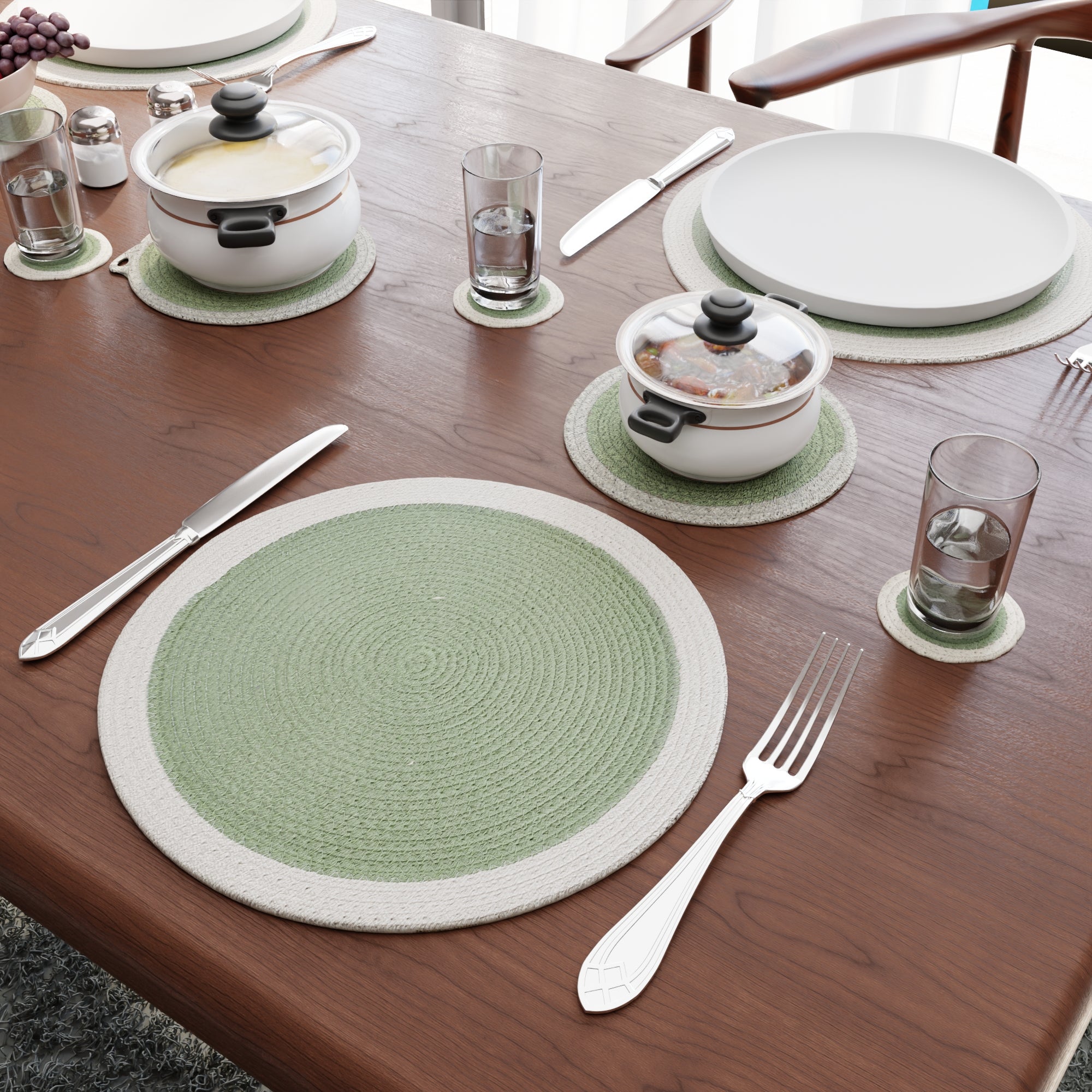 Cotton Sage Dinning Table Combo (Pack of 11)