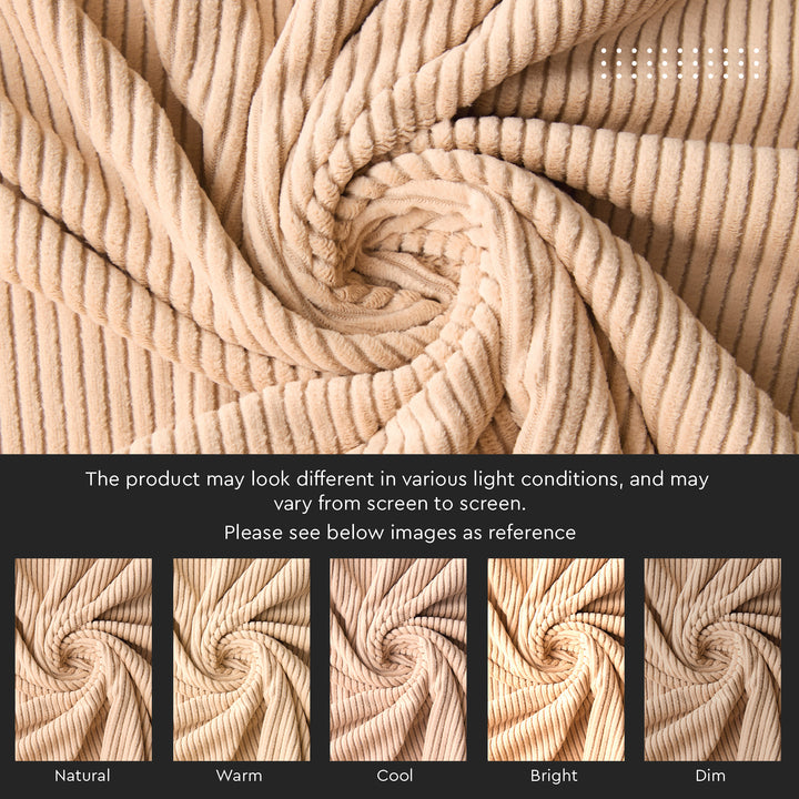 Corduroy Beige Cushion Cover