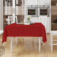 Cotton Deep Red Table Cloth (Pack of 1)