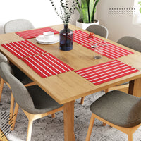 Cotton Roma Red Stripes Placemat (Pack of 6)