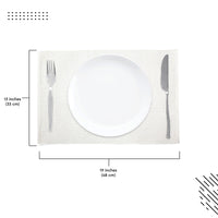 Cotton Solid Off White Placemat (Pack of 6)